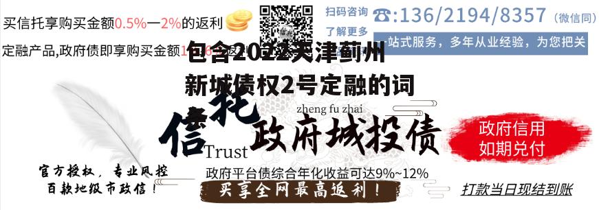 包含2022天津蓟州新城债权2号定融的词条