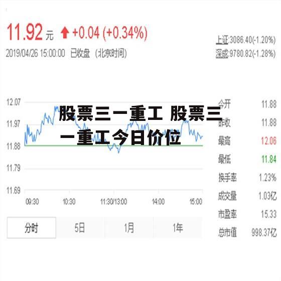 股票三一重工 股票三一重工今日价位