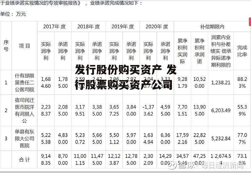 发行股份购买资产 发行股票购买资产公司