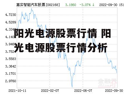 阳光电源股票行情 阳光电源股票行情分析