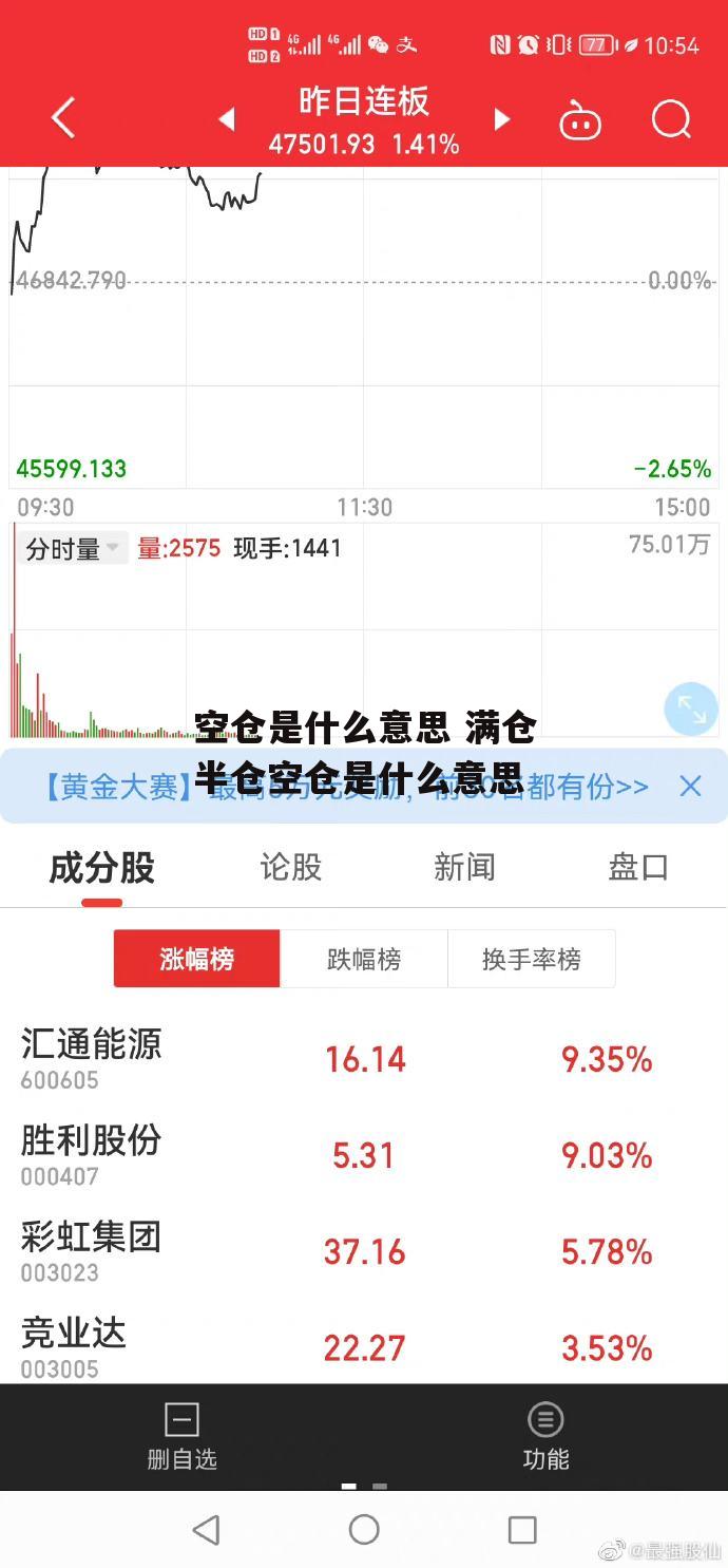 空仓是什么意思 满仓半仓空仓是什么意思