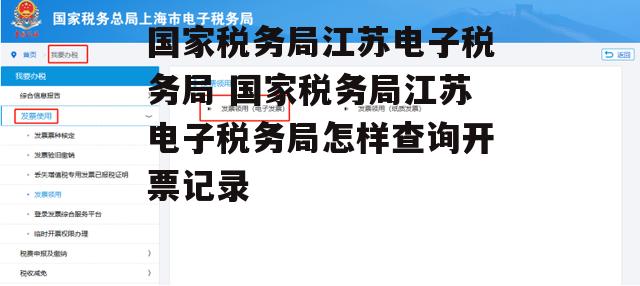 国家税务局江苏电子税务局 国家税务局江苏电子税务局怎样查询开票记录