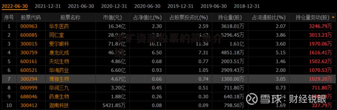 中矿资源股票的简单介绍