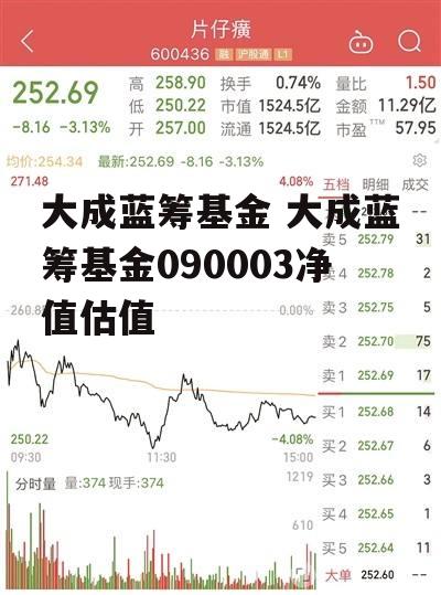 大成蓝筹基金 大成蓝筹基金090003净值估值