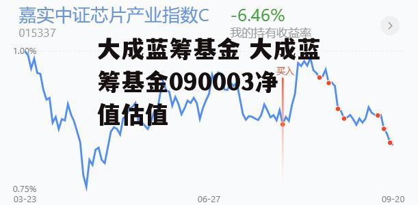 大成蓝筹基金 大成蓝筹基金090003净值估值