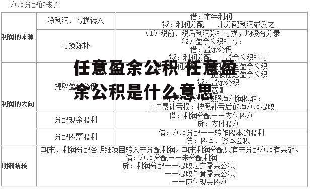 任意盈余公积 任意盈余公积是什么意思