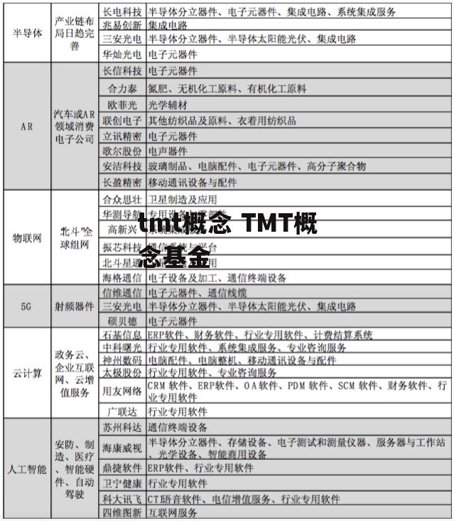 tmt概念 TMT概念基金