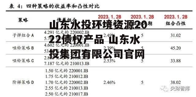 山东水投环境资源2022债权产品 山东水投集团有限公司官网