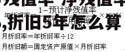 净残值率 净残值率5%,折旧5年怎么算