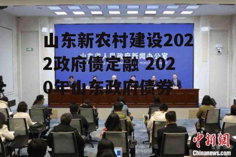 山东新农村建设2022政府债定融 2020年山东政府债券