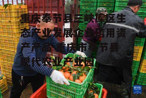 重庆奉节县三峡库区生态产业发展企业信用资产产品 重庆市奉节县现代农业产业园