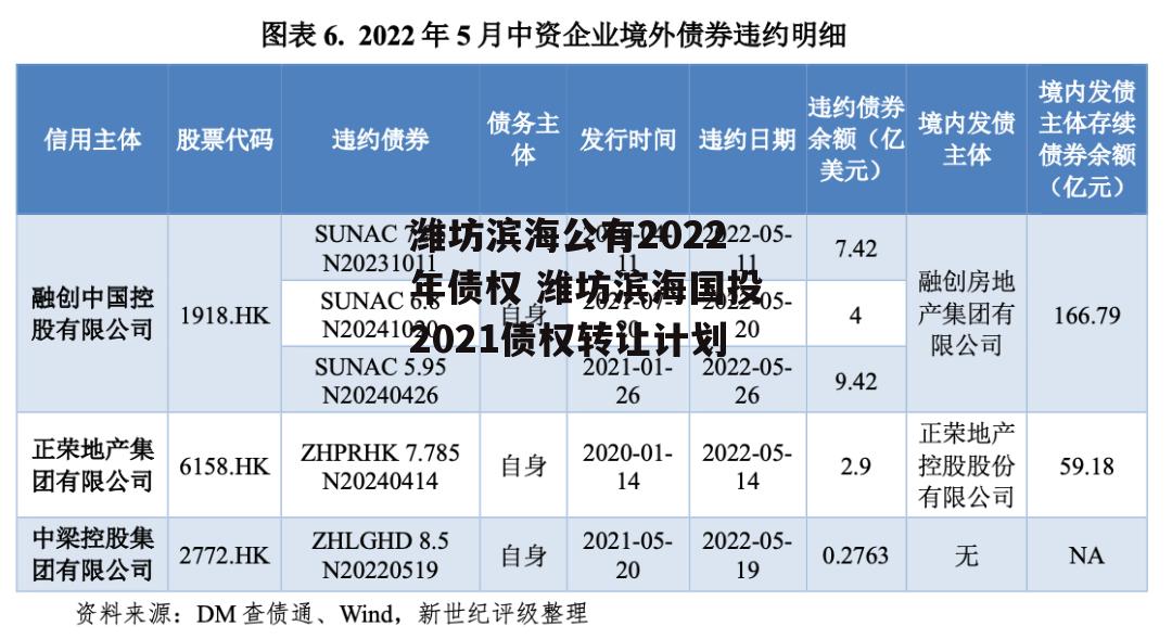 潍坊滨海公有2022年债权 潍坊滨海国投2021债权转让计划