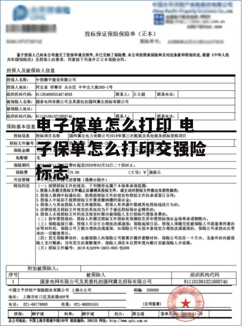 电子保单怎么打印 电子保单怎么打印交强险标志