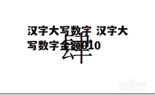 汉字大写数字 汉字大写数字金额010