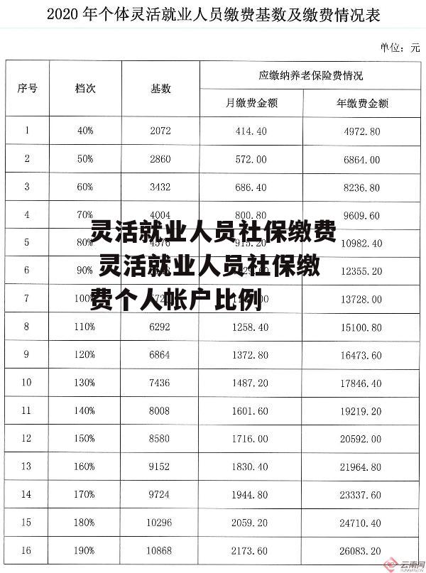 灵活就业人员社保缴费 灵活就业人员社保缴费个人帐户比例