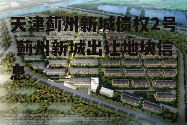 天津蓟州新城债权2号 蓟州新城出让地块信息