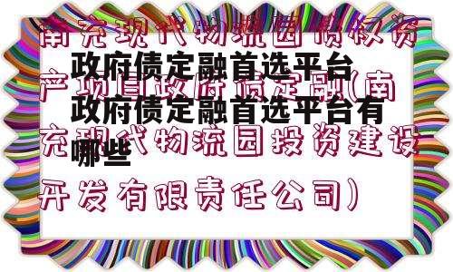 政府债定融首选平台 政府债定融首选平台有哪些