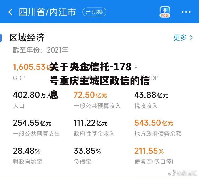 关于央企信托-178号重庆主城区政信的信息