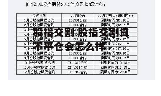 股指交割 股指交割日不平仓会怎么样