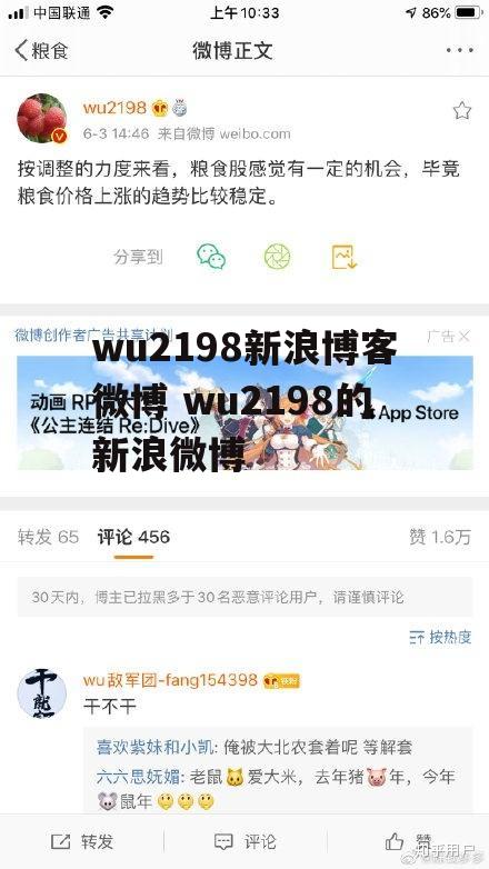 wu2198新浪博客微博 wu2198的新浪微博