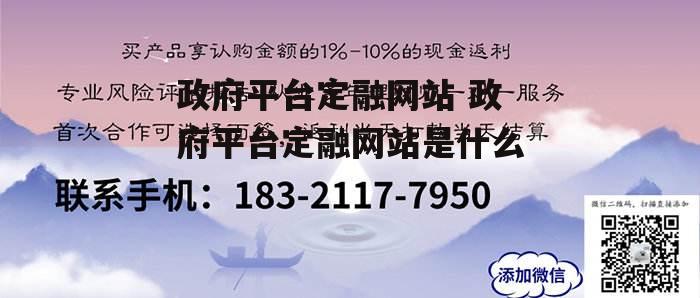 政府平台定融网站 政府平台定融网站是什么