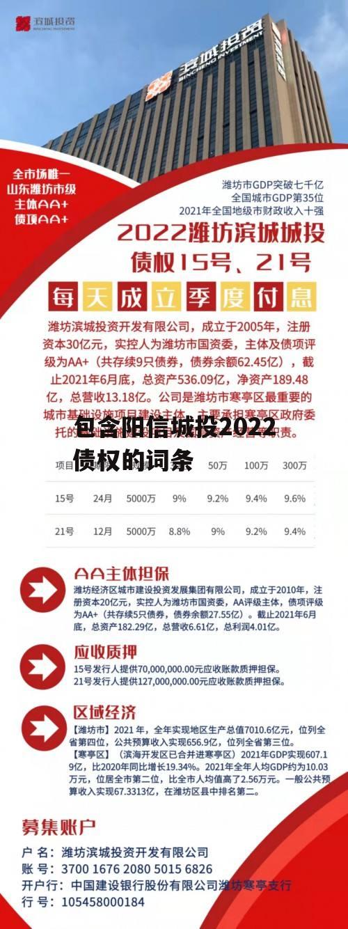 包含阳信城投2022债权的词条