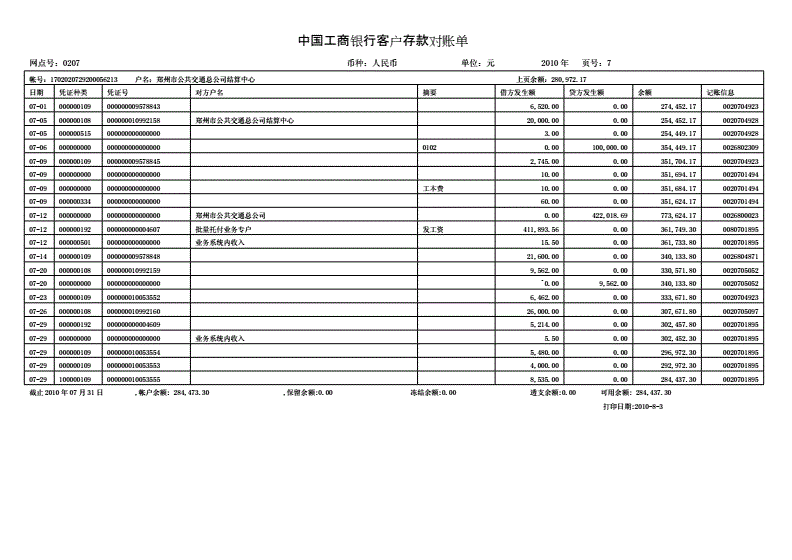 对账单是什么 对账单是什么样子的