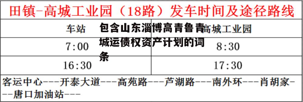 包含山东淄博高青鲁青城运债权资产计划的词条