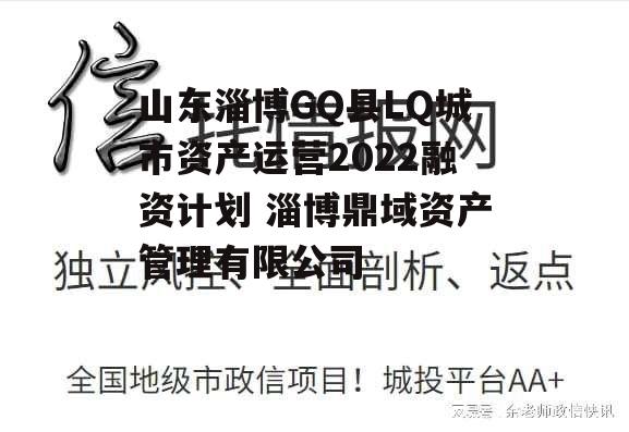 山东淄博GQ县LQ城市资产运营2022融资计划 淄博鼎域资产管理有限公司