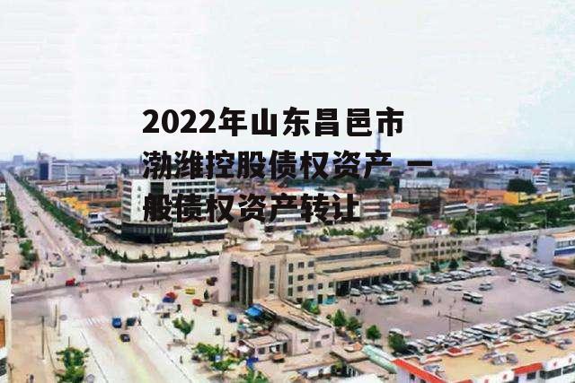 2022年山东昌邑市渤潍控股债权资产 一般债权资产转让