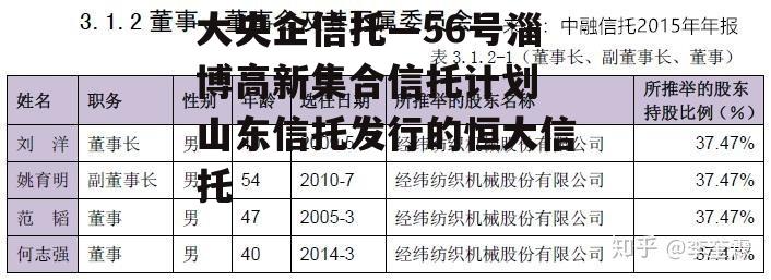 大央企信托—56号淄博高新集合信托计划 山东信托发行的恒大信托