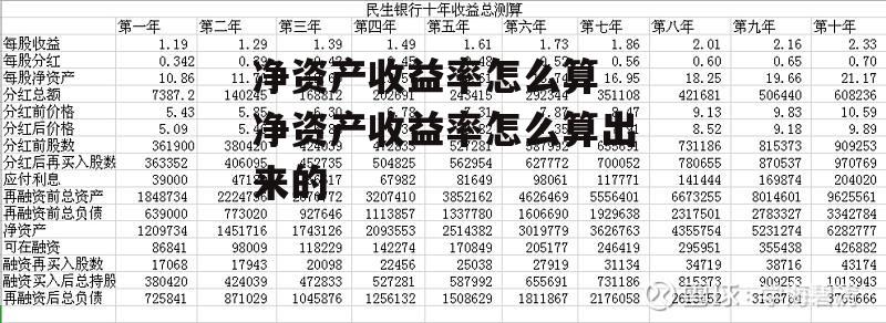 净资产收益率怎么算 净资产收益率怎么算出来的