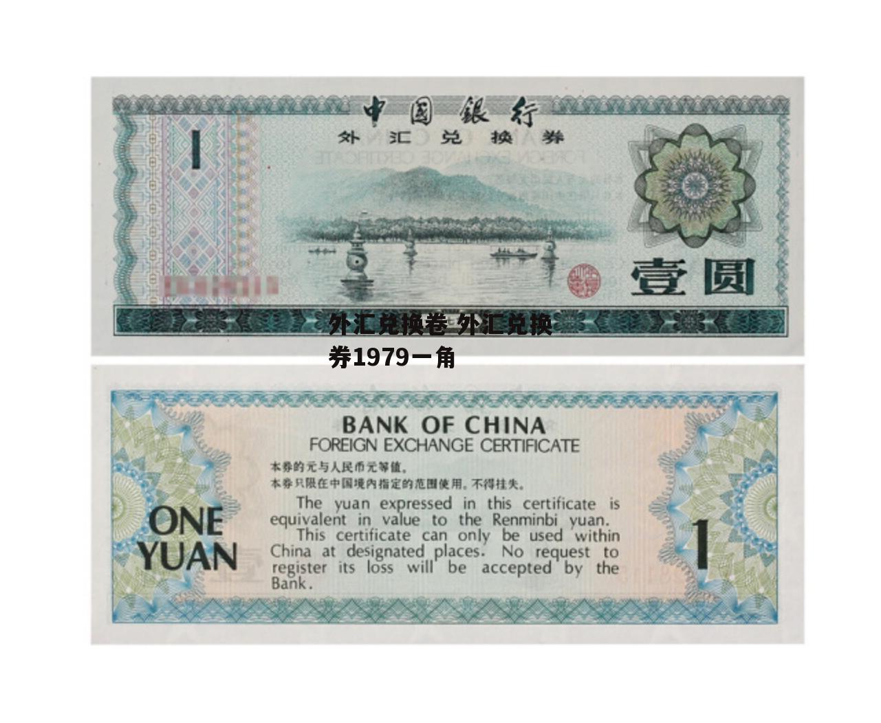 外汇兑换卷 外汇兑换券1979一角