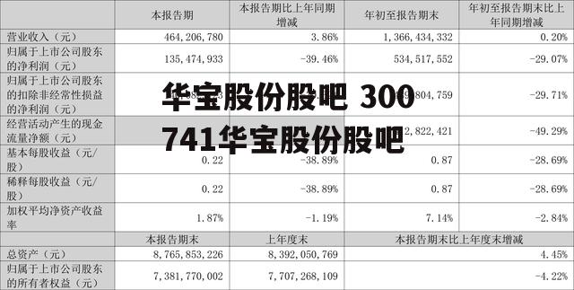 华宝股份股吧 300741华宝股份股吧