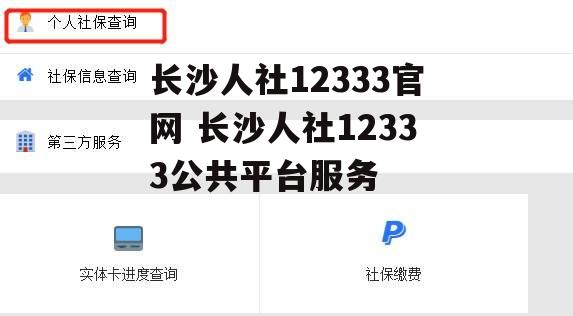 长沙人社12333官网 长沙人社12333公共平台服务