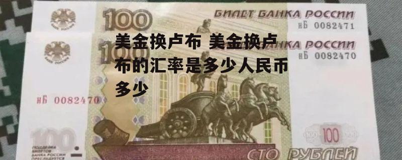 美金换卢布 美金换卢布的汇率是多少人民币多少