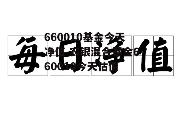 660010基金今天净值 农银混合基金660010今天估值