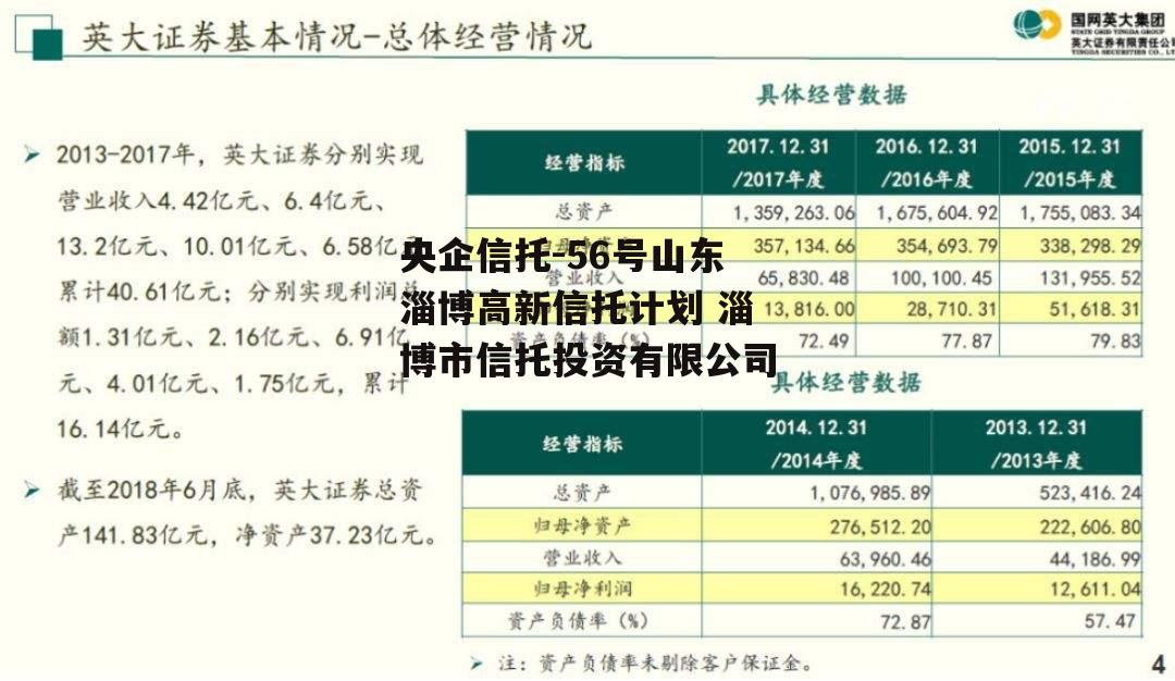 央企信托-56号山东淄博高新信托计划 淄博市信托投资有限公司