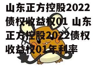 山东正方控股2022债权收益权01 山东正方控股2022债权收益权01年利率