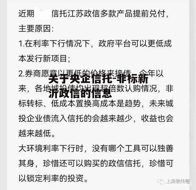 关于央企信托-非标新沂政信的信息