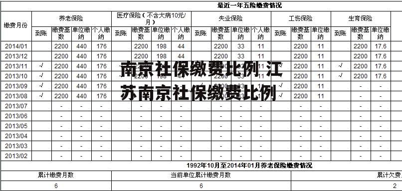 南京社保缴费比例 江苏南京社保缴费比例