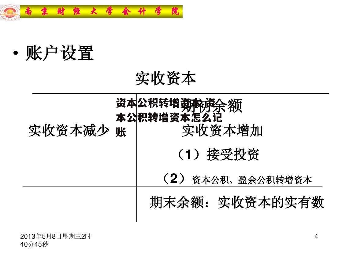 资本公积转增资本 资本公积转增资本怎么记账