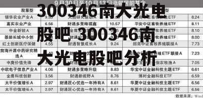 300346南大光电股吧 300346南大光电股吧分析