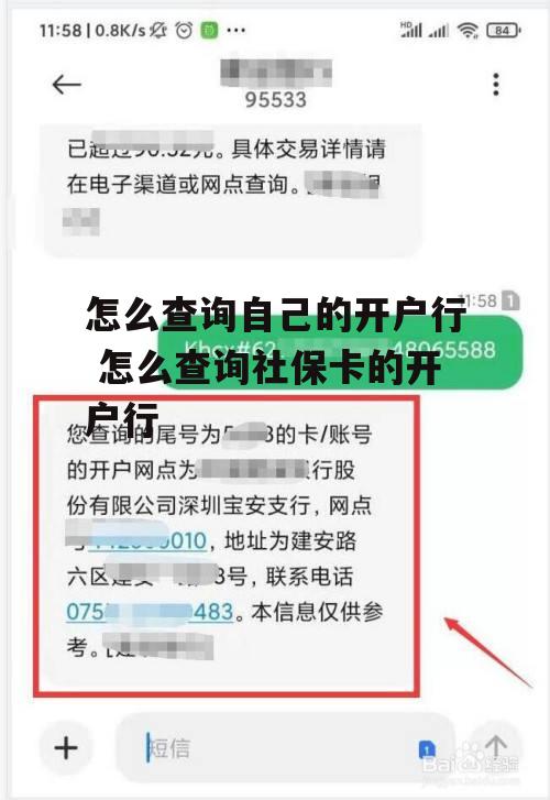 怎么查询自己的开户行 怎么查询社保卡的开户行