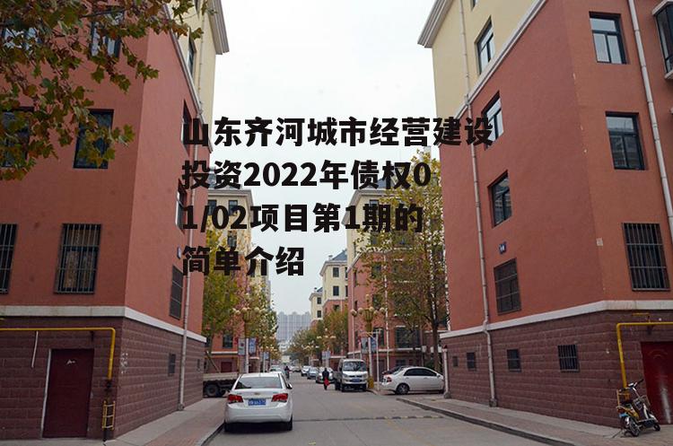 山东齐河城市经营建设投资2022年债权01/02项目第1期的简单介绍