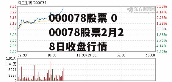 000078股票 000078股票2月28日收盘行情