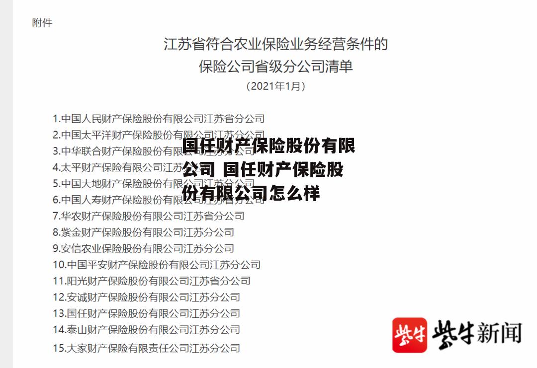 国任财产保险股份有限公司 国任财产保险股份有限公司怎么样