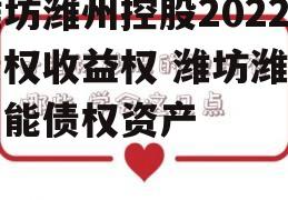 潍坊潍州控股2022债权收益权 潍坊潍州节能债权资产