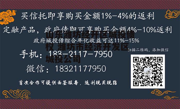 山东潍坊经开区城投债权 潍坊市经济开发区城投公司