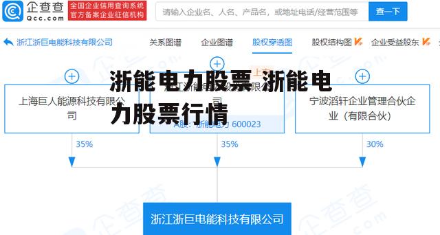 浙能电力股票 浙能电力股票行情